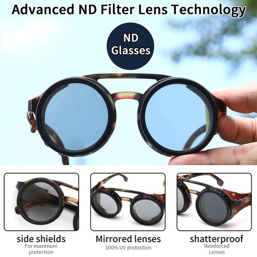 Adjustable Men Sunglasses Stepless, Using ND filter, adaptive Women Sunglasses,1-9 Levels for outdoors - Eyewear with Adjustable fit