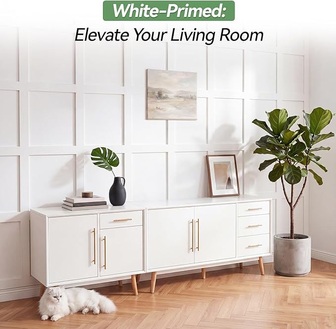 12 Pcs MDF Board and Batten Wall Panel Kits