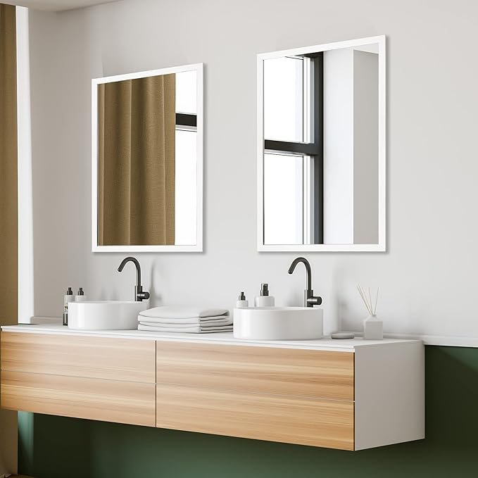 BOMINICA Rectangular Wall Mirror 24” x 36” Bathroom Mirror Framed Wall Mirror