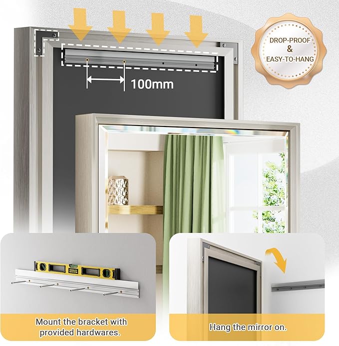 Brushed Nickel Bathroom Mirror, Bathroom Mirrors