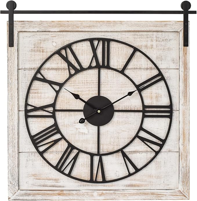 Vintage Barn Door Wall Clock