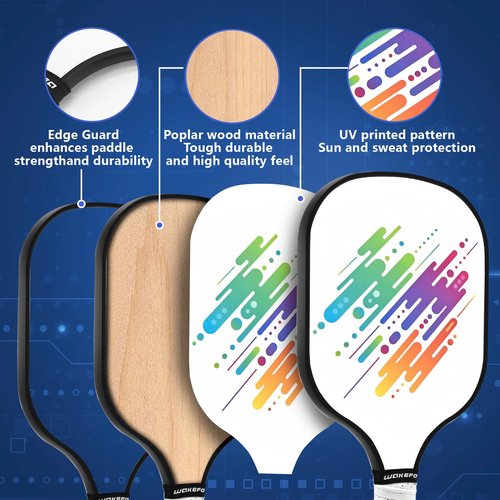 DUJORM Pickleball Paddles Set of 4,USAPA Approved Premium Pickleball Paddle,4 Indoor&Outdoor Pickleball Balls, Carrying Bag, 4 Pack Paddles,Pickleball Paddles Pack Gifts for Beginner&Pro