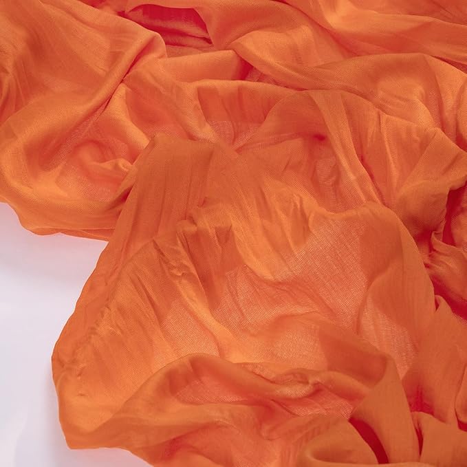 Socomi 3pcs Orange Cheesecloth Table Runner Fall Thanksgiving Boho Rustic Gauze 120 inch 10FT Cheese Cloth Runner for Wedding Party Baby Shower Birthday Home Decor Holiday Decorations