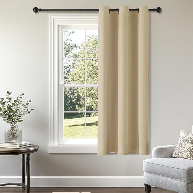 ChrisDowa Blackout Curtains 63 inches Long