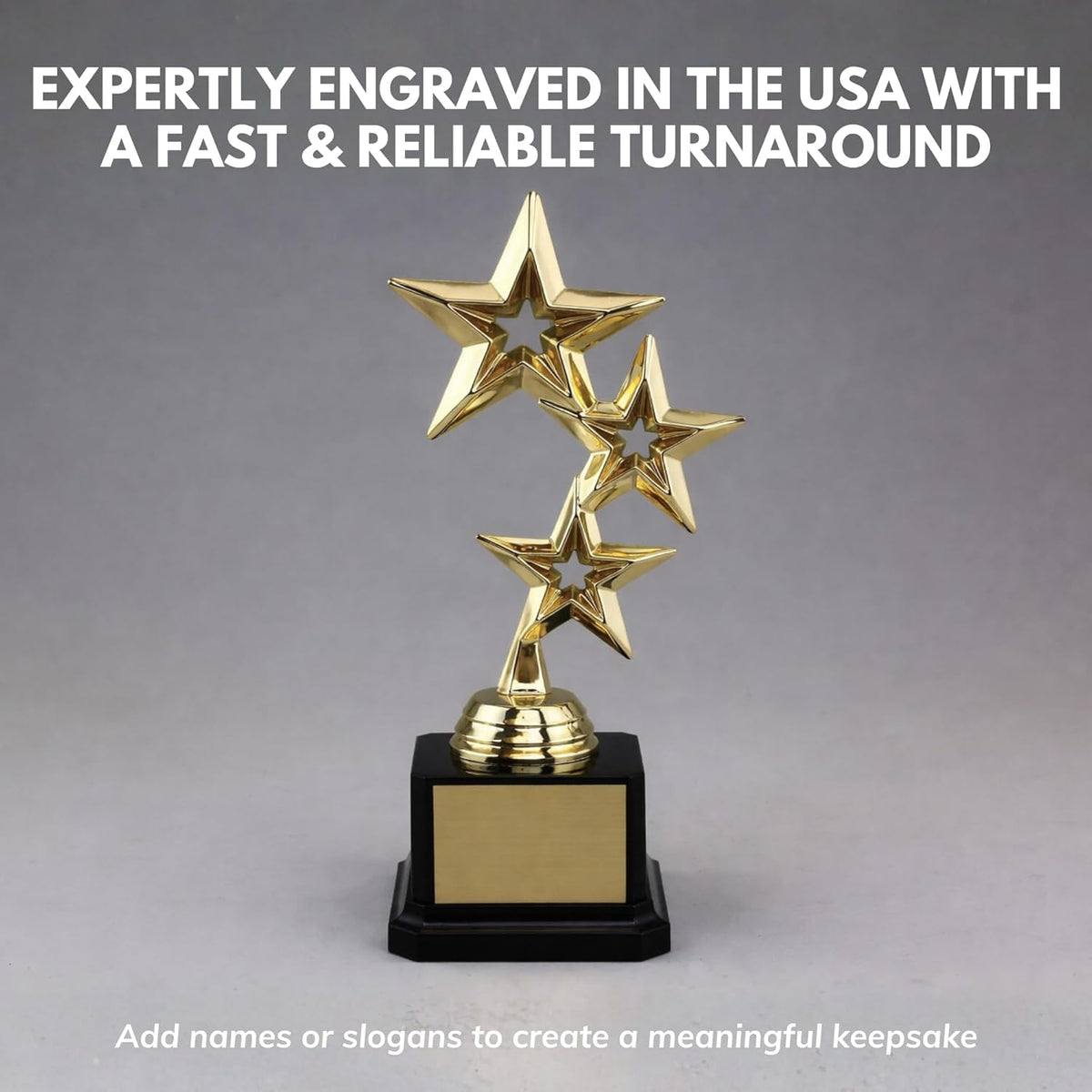 Trophy Outlet - Custom Engraved 8-Inch Star Trophy Award - Personalized Gold Recognition Trophy for Kids & Adults