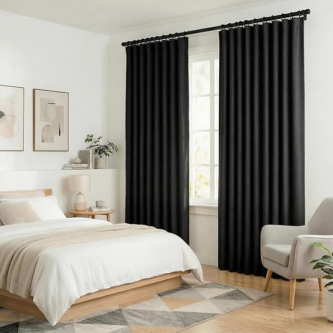 hoeflife Blackout Curtains for Bedroom Room Darkening Curtains for Living Room