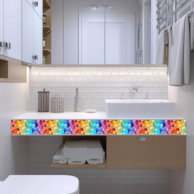 IVN Wallpaper Border Peel and Stick Decorative Wall Trim Self Adhesive Vibrant