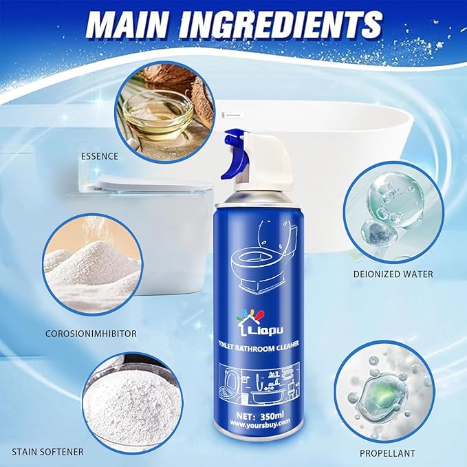 Powerful Toilet Bowl Cleaner – Rapid Stain Remover, Eliminates Limescale & Odors, Fresh Mint Scent, Eco-Friendly Formula, Safe for Pipes & Septic Tanks (3)