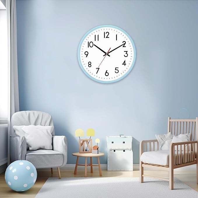 HZDHCLH Wall Clock Silent Wall Clocks Battery Operated 8 Inch Modern Non