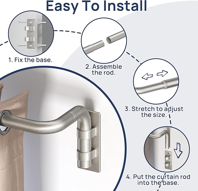 ENJOYBASICS Blackout Curtain rod