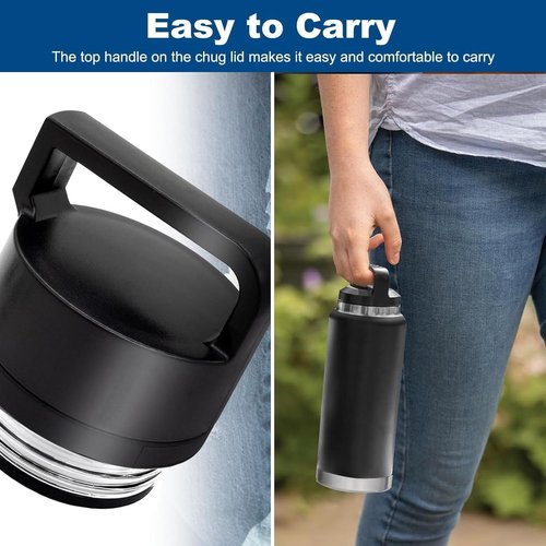 Alrens Chug Cap Replacement for Yeti Rambler Bottles - Durable Screw Top Lid | Fits 18/26/36/46/64 oz, Dishwasher-Safe