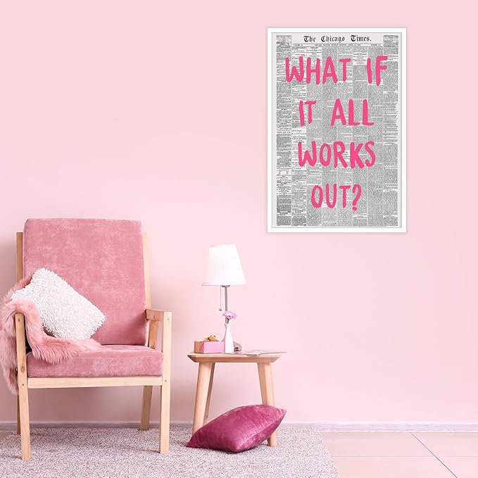 Liyark Retro Trendy Newspaper Canvas Wall Art