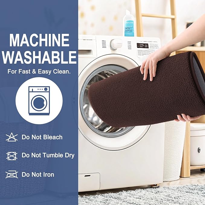 OLANLY Thick Memory Foam Bath Mat Rug 36x24, Extra Soft Absorbent Bathroom Rug, Quick Dry Bath Mats, Non-Slip, Machine Washable Carpet for Bathroom, Tub and Shower, Home Decor Accessories, Brown
