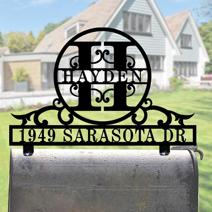 Address Plaque for Mailbox,Personalized Mailbox Topper Address Sign,Mailbox Plaques with House Number,Custom Address Sign,Personalized Decorative Mailbox Sign