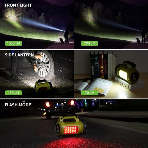 1000LM Rechargeable LED Lantern - Waterproof Camping Light with Power Bank & 5 Modes