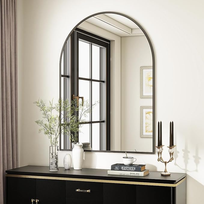 VooBang Arched Wall Mirror, 26 x 41 inch Arch Bathroom Mirror, Wall Mounted