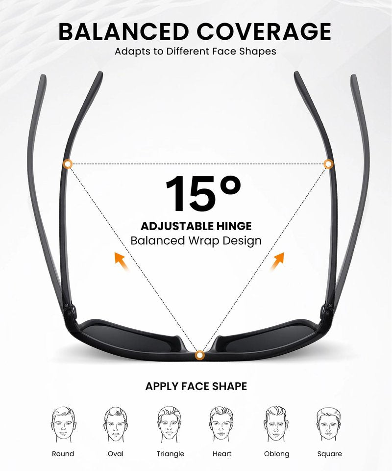 CIFOYA Sunglasses-Men Polarized Mens Sunglasses: Classic Women Sun Glasses UV Protection for Fishing Driving Golf