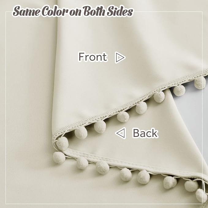 RYB HOME Bedroom Curtains 84 Inches Long Kids Curtains Blackout Window Drapes