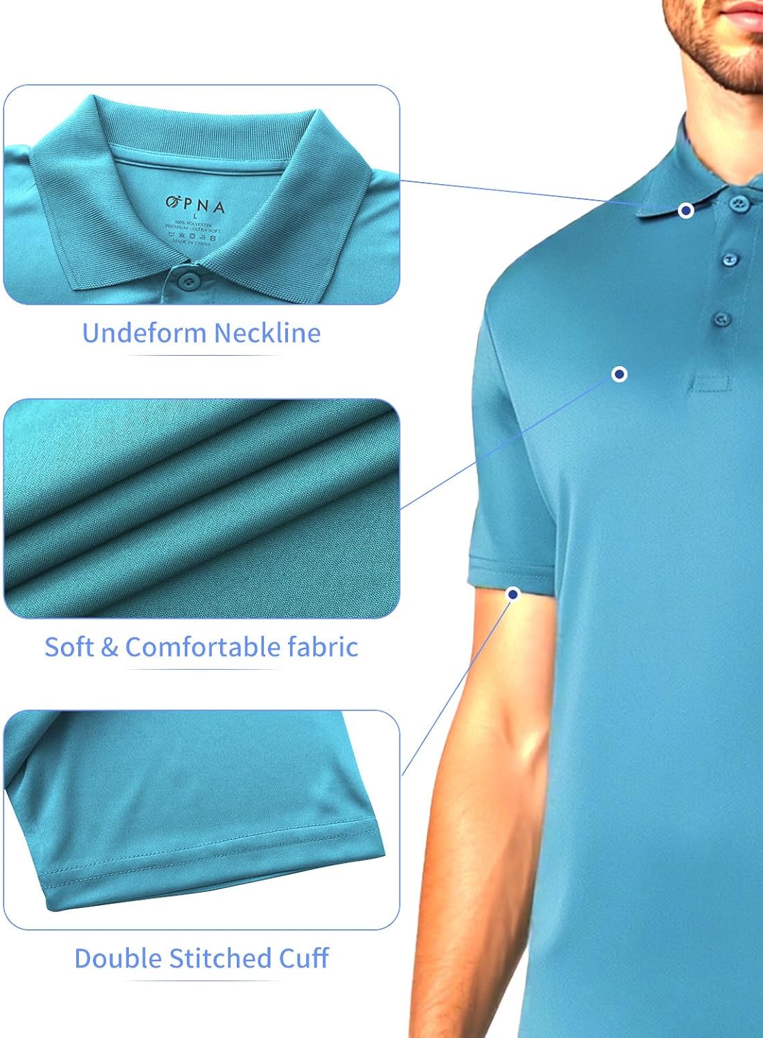 Skiennix Golf Shirts for Men - Dry Fit Short Sleeve Polos in Regular & Big Tall Sizes