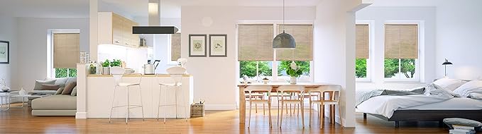 CHICOLOGY Mini Blinds for Indoor Windows – 24"W x 48"H, Cappuccino Horizontal