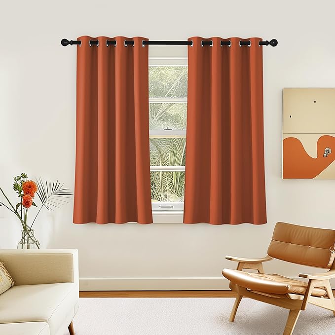 NICETOWN Room Darkening Short Curtain 54 inches Long