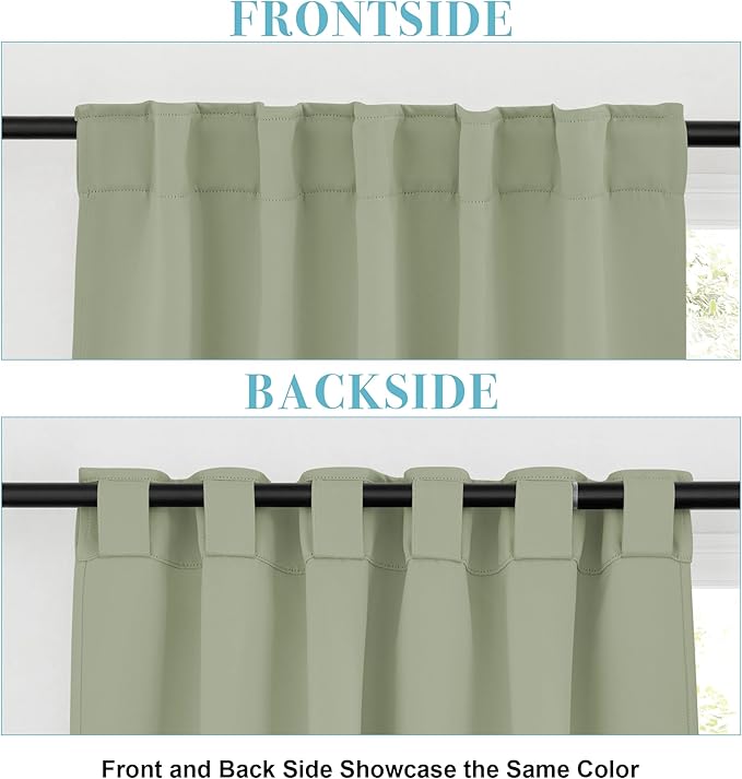 RYB HOME Blackout Curtains for Living Room, Privacy Thermal Insulating Window
