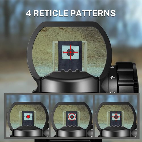 EZshoot Reflex Sight - 4 Reticle Red Dot Holographic Optic Scope with 20mm Rail Mount