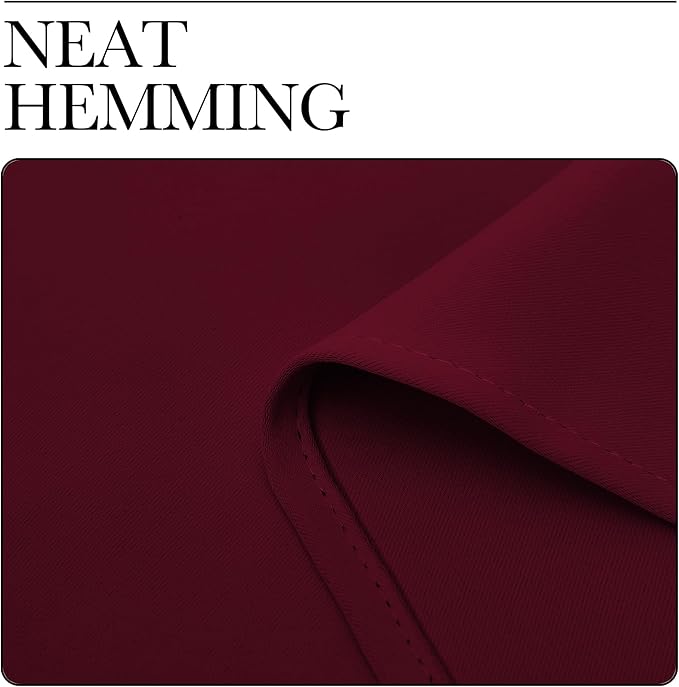 NICETOWN Wine Red Blackout Curtains 63 inches Long