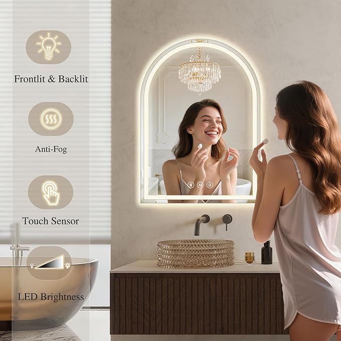 Arched LED Bathroom Mirrors