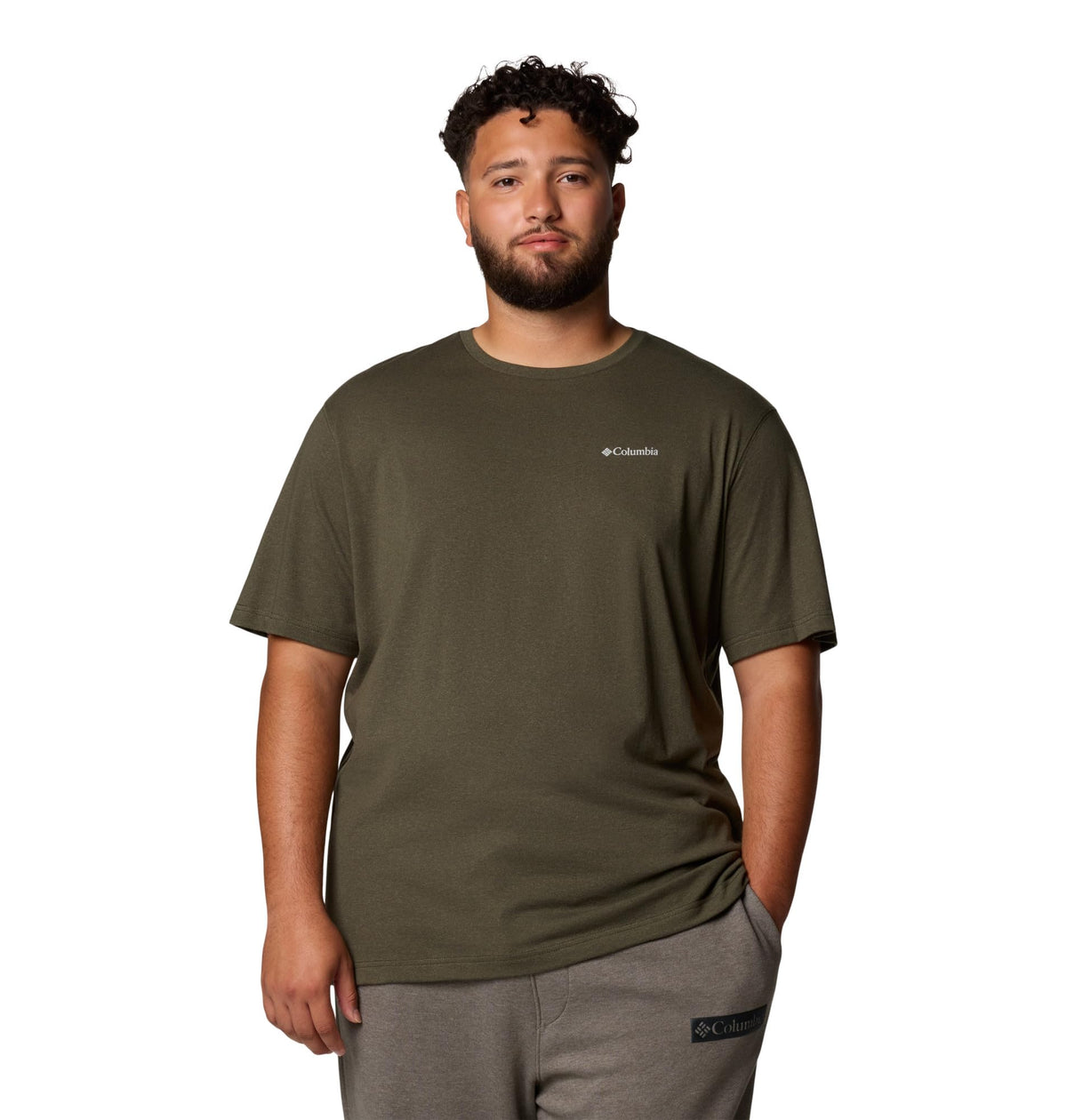Columbia Mens Thistletown Hills Short Sleeve T-Shirt, Greenscape Heather, X-Small