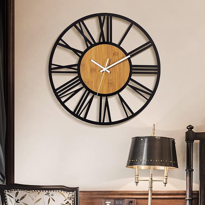 1st owned Wall Clocks for Living Room Decor, Round Silent Non Ticking, Modern