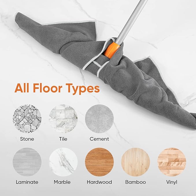 Superio Microfiber Squeegee Mopping Towel Extra Large Miracle Cloth 20 x 30 Streak Free Microfiber Floor Cloth-Rag for Cleaning House, Kitchen, Bathroom-Scratch Free- 6 Pack