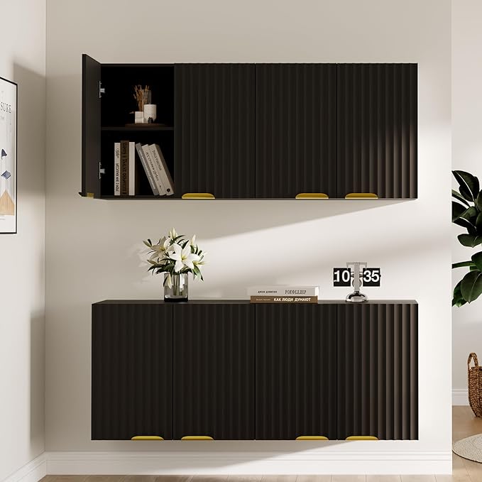 ChooChoo 4 Doors Wall Cabinet Laundry Room, Bathroom Wall Cabinet