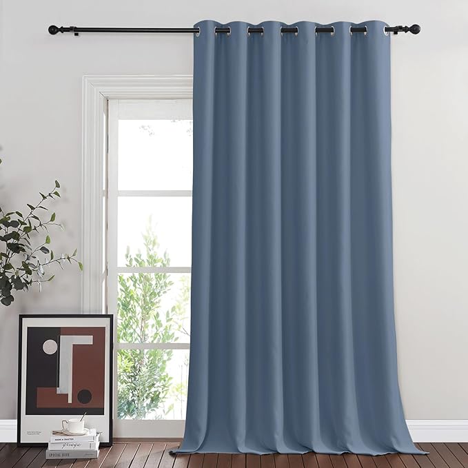 NICETOWN Room Divider Curtain 132 Inches Long, Wide Blackout Sliding Door