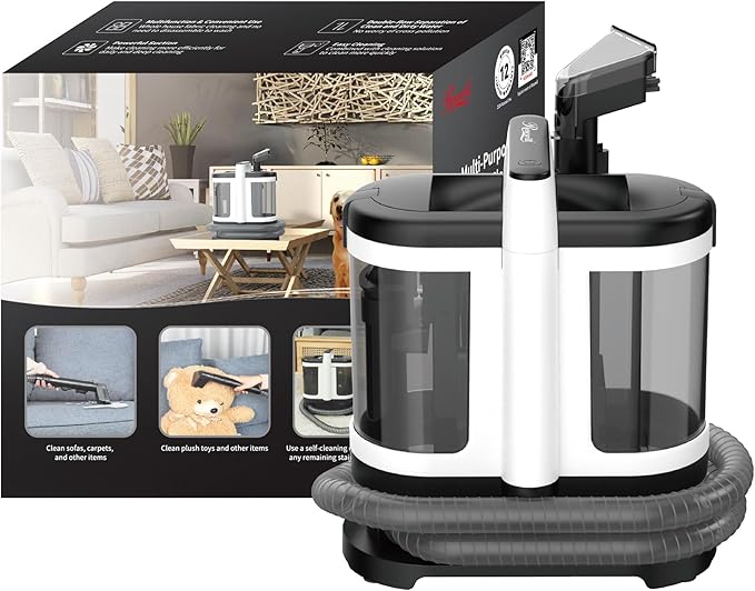 Rosewill Multi-Purpose Portable Carpet and Upholstery Cleaner, Powerful Suction 11 Kpa Spot Cleaner, 450W Motor, Car and Auto Detailer, Stain and Spot Remover; Versatile Use: Carpet, Sofa, Pet Hair