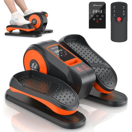 ANCHEER Under Desk Elliptical, Electric Leg Exerciser While Sitting for Seniors, Fully Assembled Motorized Ellipse Leg Exerciser Seated Elliptical Machine with 12 Adjustable Speeds