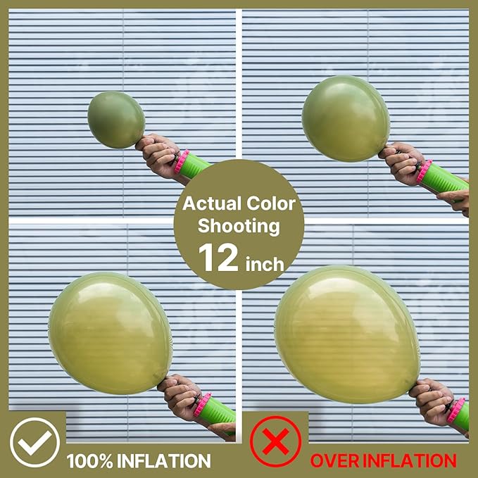 PartyWoo Sage Green Balloons 50 pcs 5 Inch Small Mini Matte Sage Olive Green Boho Neutral Eucalyptus Latex Balloons for Wedding Baby Shower Gender Reveal Birthday Party Decorations Green-F11