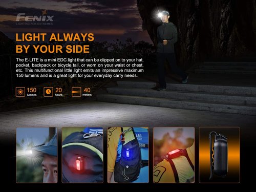Fenix PD36R Pro Tactical Flashlight and Backup Light Kit, 2800 Lumen USB-C Rechargeable Mini-Lite Clip on Flashlight and Lumentac Organizer