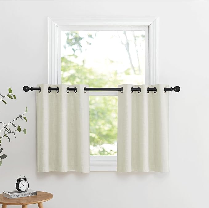 NICETOWN 30 Inch Length Curtain Valances, 2 Panels Blackout Thermal Insulating