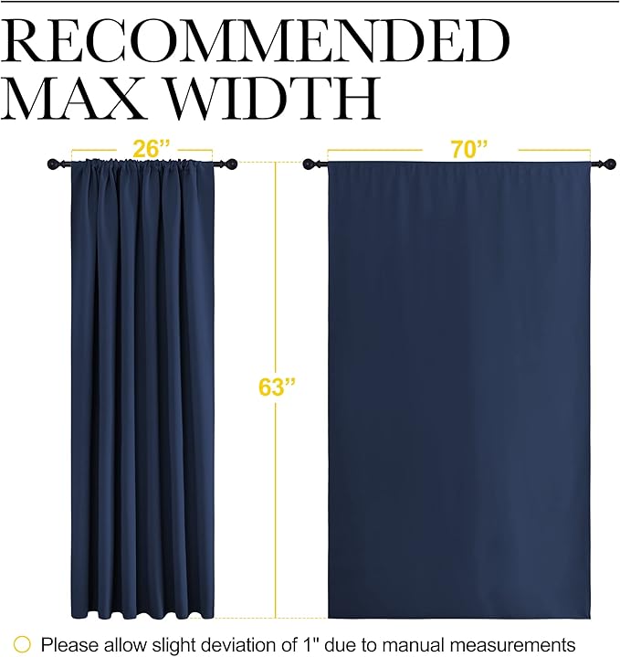 NICETOWN Blackout Curtains for Bedroom, Home Decorations Thermal Insulated