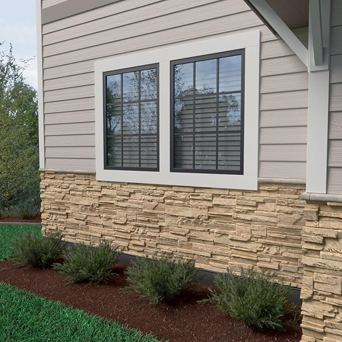 Ekena Millwork 48 5/8"W x 24 3/4"H x 1 1/4"D Cascade Stacked Stone, StoneWall