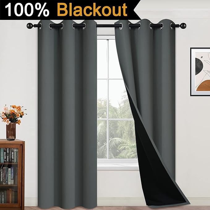 Yakamok 84 Inch Length 100% Blackout Curtains
