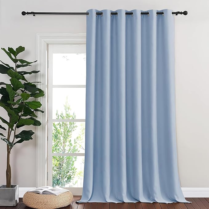 NICETOWN Room Divider Curtain 132 Inches Long, Wide Blackout Sliding Door
