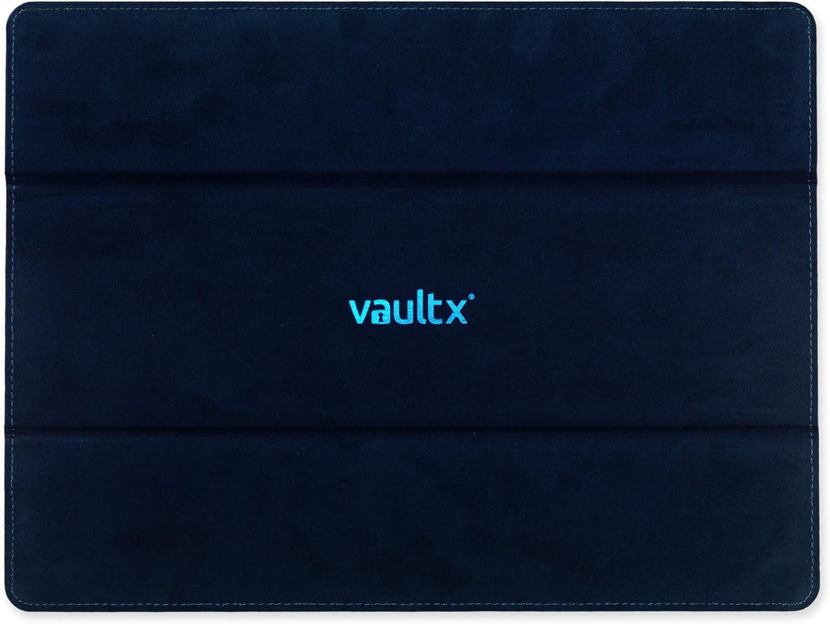 Vault X Trading Card Storage Box - Premium Exo-Tec Material, Detachable Magnetic Lid, Blue | Organize Decks & Sleeved Cards