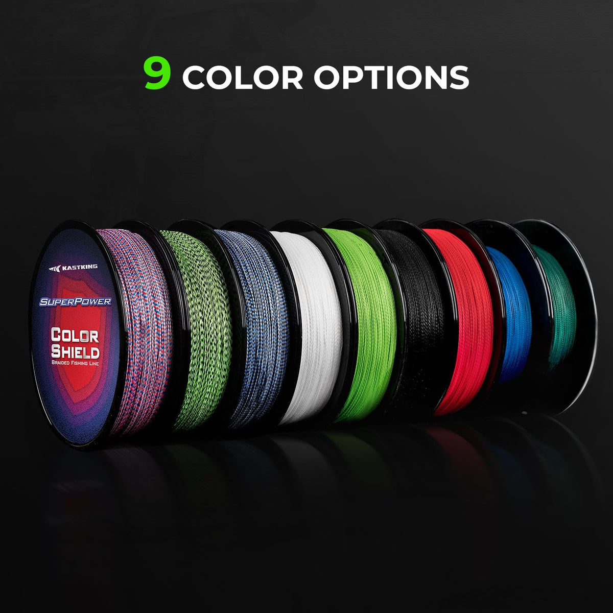 KastKing Superpower ColorShield Braided Fishing Line, Red, 20LB, 300Yards, X4