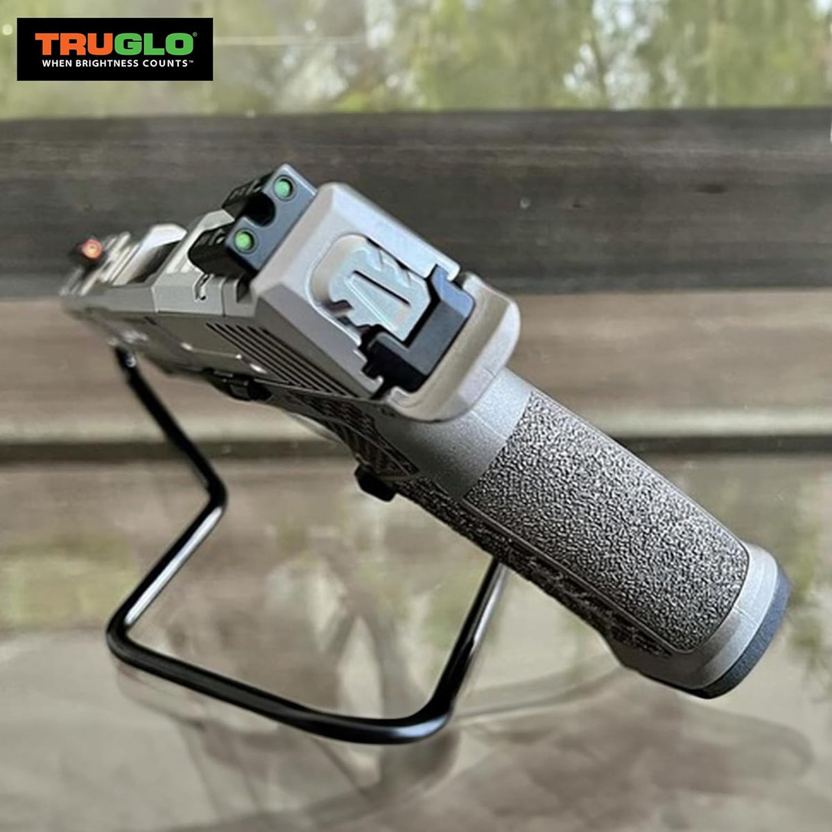 Truglo TFX PRO Night Sight for Handguns - Glowing Tritium & Fiber Optic, Compact & Durable