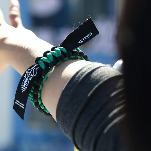 ketryep Braided Rope Bracelets for Men and Women, Colorful Knot Bracelet for Mens Braided Bracelets Gifts Summer Beach Jewelry (2-Green.Track)