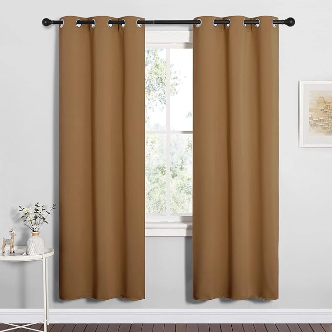 NICETOWN Sleek Blackout Curtains 72 inches Length