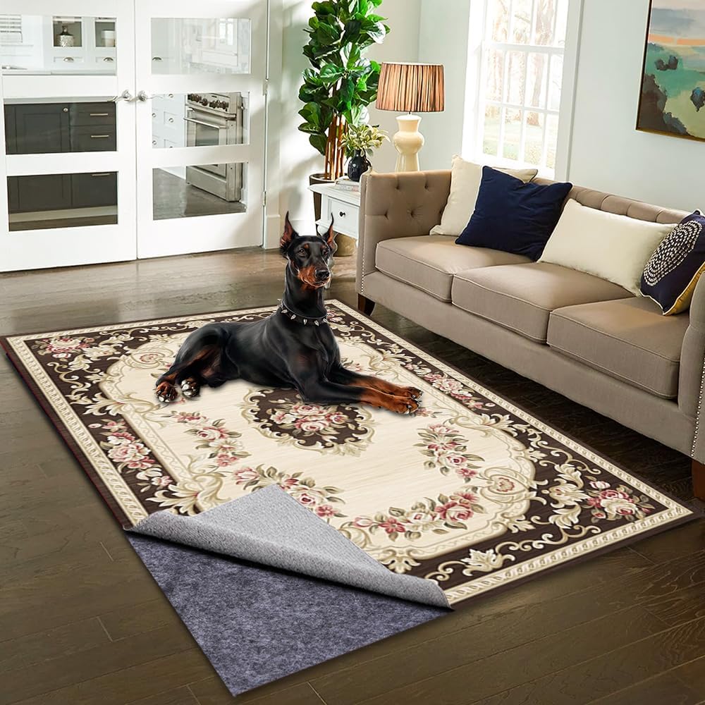 100% Waterproof Non-Slip Rug Pad 6x9 for Large Area Rugs Durable Felt Floor Protection pad for All Floors, Suitable for Cutting. Rug Pads Keep Rugs in Place and Provide Cushioning