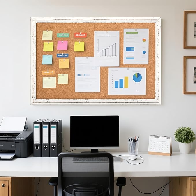 Cork Board Bulletin Board, Hanging Vision Board, Pin Board